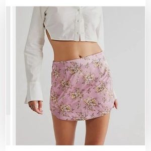 Free People NWT Womens Shimmer Embroidered Mini Skirt - Size 8